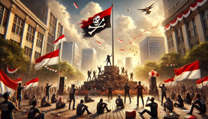 pengibaran bendera one piece