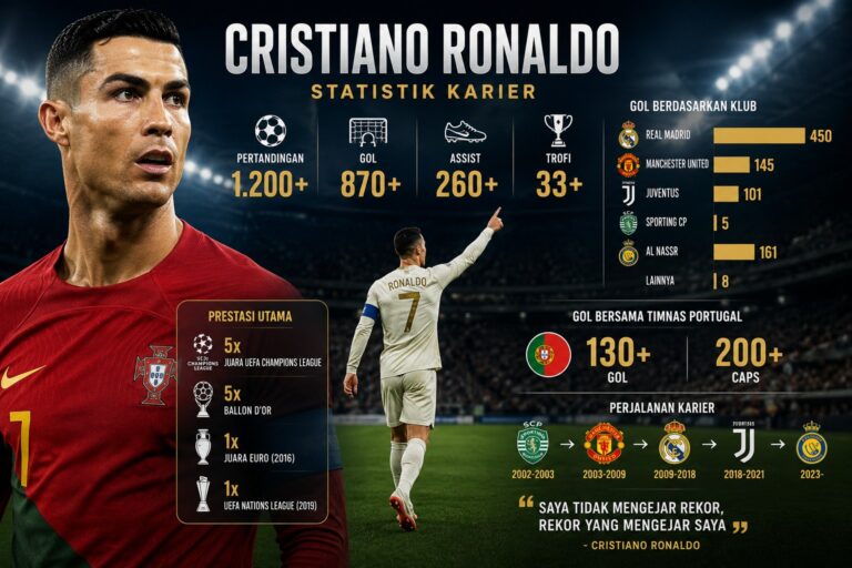 Cristiano Ronaldo Statistik Karier Lengkap Sepanjang Perjalanan