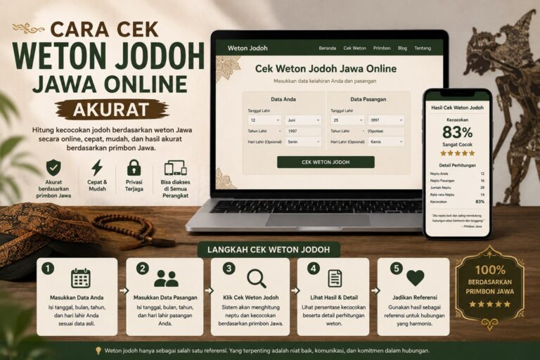 Cara Cek Weton Jodoh Jawa Online Akurat Dan Mudah