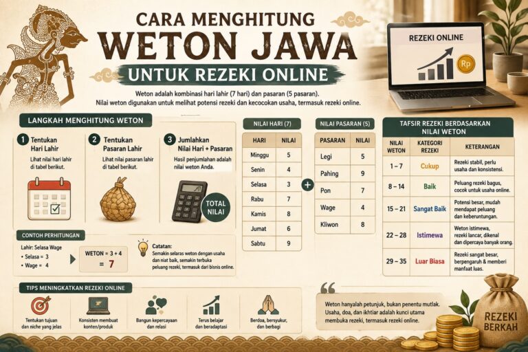 Cara Menghitung Weton Jawa Untuk Rezeki Online Dan Maknanya