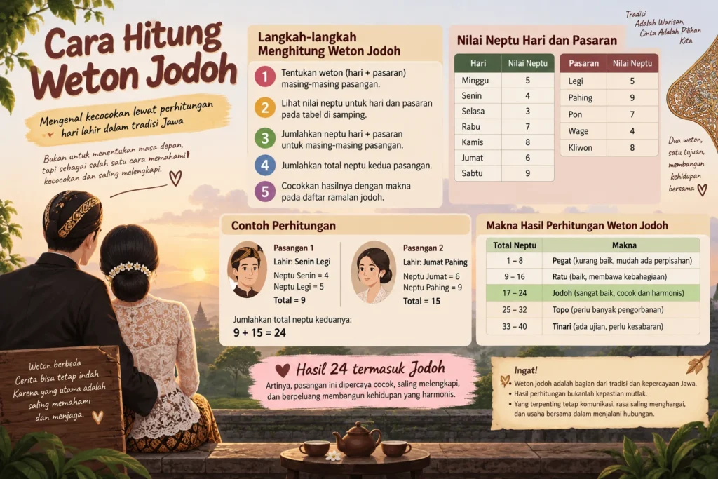 Cara Hitung Weton Jodoh Menurut Primbon Jawa Lengkap