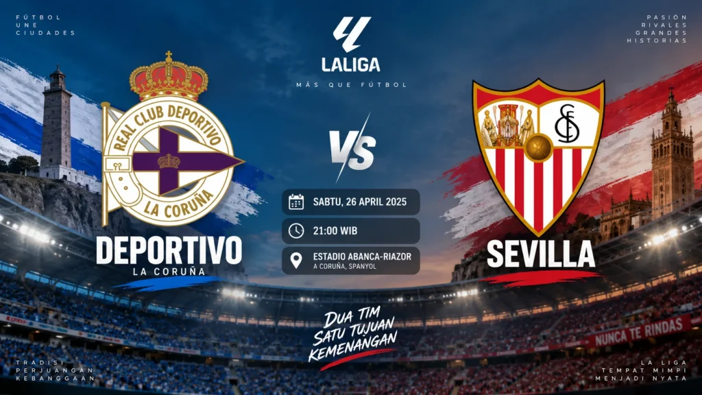 Jadwal Deportivo vs Sevilla Jadi Sorotan Laga Spanyol