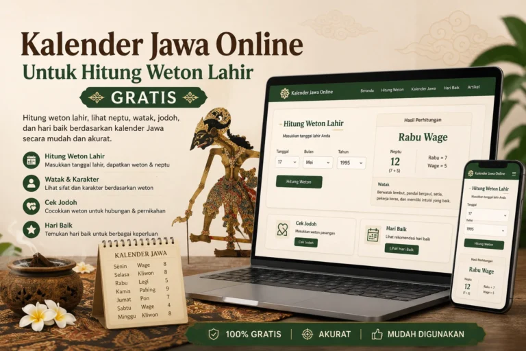 Kalender Jawa Online Weton Lahir Gratis Dan Mudah