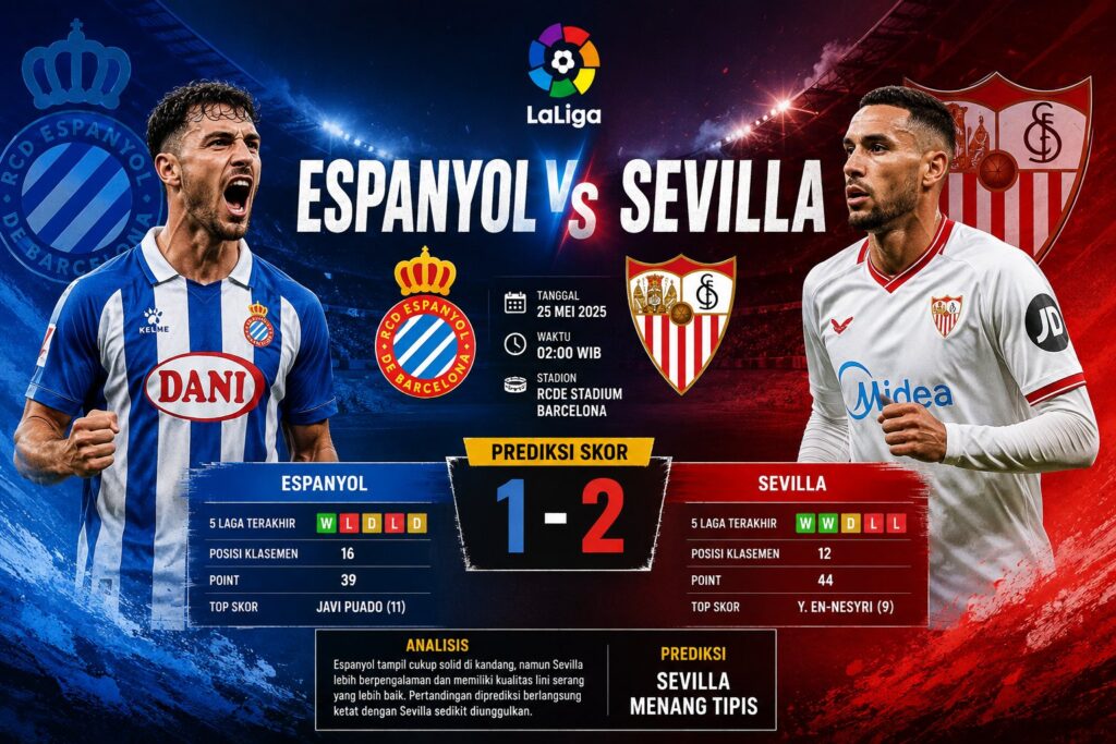 Prediksi Espanyol vs Sevilla Jadi Laga Panas La Liga