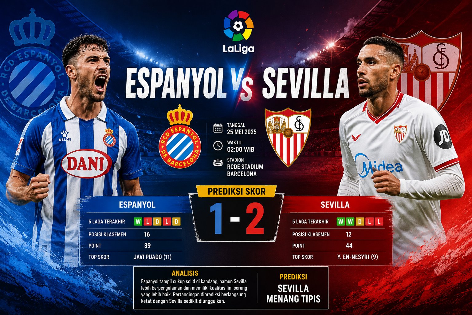 Prediksi Espanyol vs Sevilla