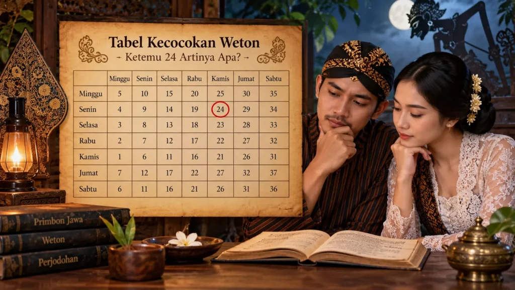 Tabel Kecocokan Weton Ketemu 24 Artinya Apa Menurut Primbon