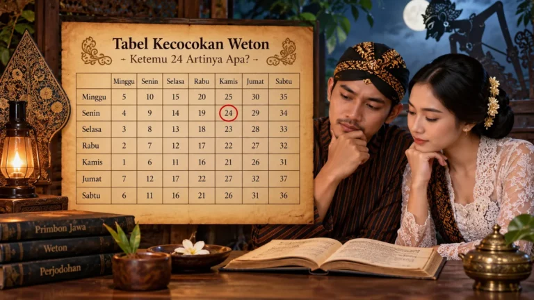 Tabel Kecocokan Weton Ketemu 24 Artinya Apa Menurut Primbon
